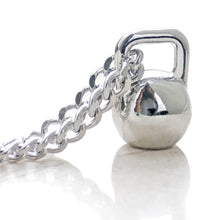 Load image into Gallery viewer, Kettlebell Pendant Necklace Black Stainless Steel Chain Weight Lifting Fitness Hippie Power Necklace Men Workout Jewelry