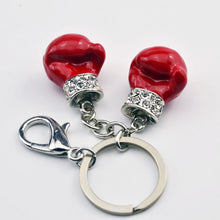 Load image into Gallery viewer, NEW Boxing Gloves Keychains Men Solid Alloys Drawing Pattern Metal Silver Plated Sports Key Rings Keys Gfit For Love Wholesale